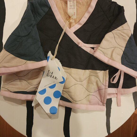 Tia Cibani Infant Silk & Wool Quilted Wrap Jacket - Size 6M - Picture 1 of 3